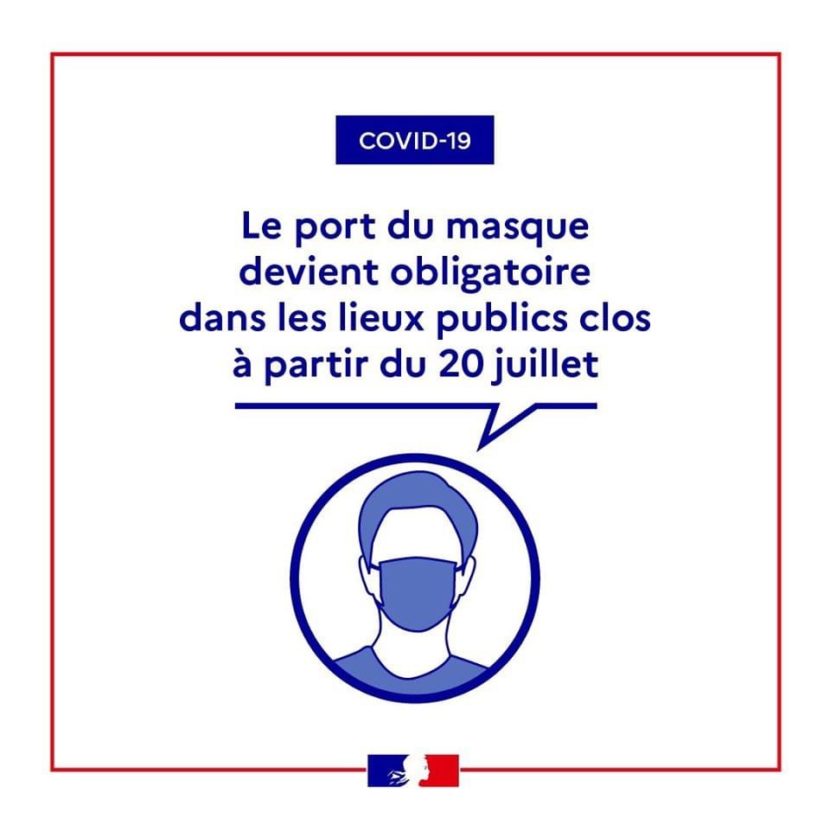 masque obligatoire dans les lieux publics clos