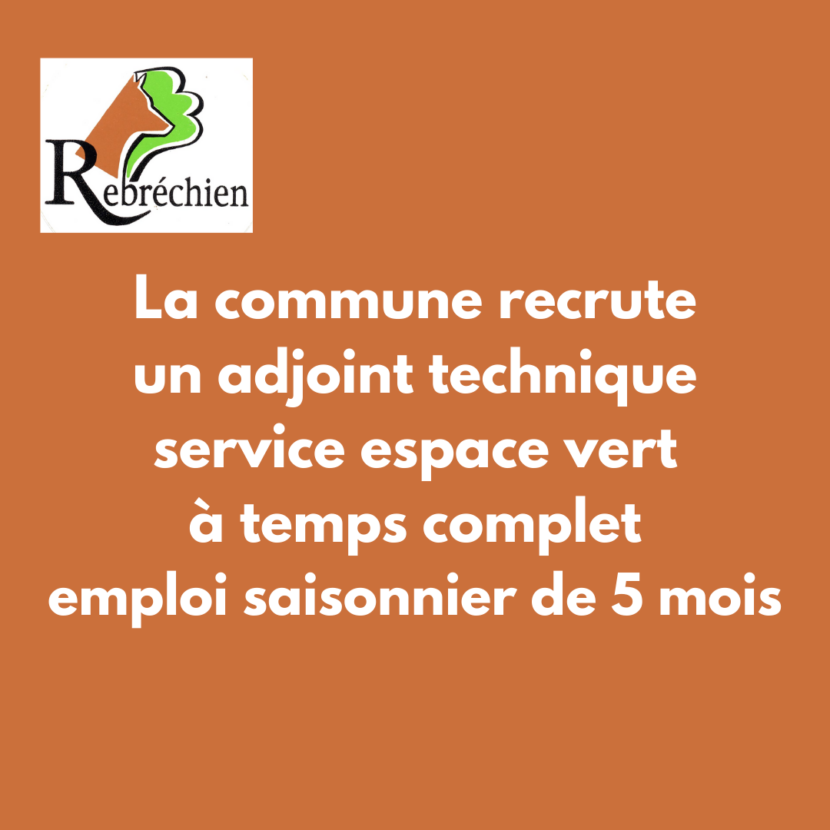 La commune recrute un emploi saisonnier