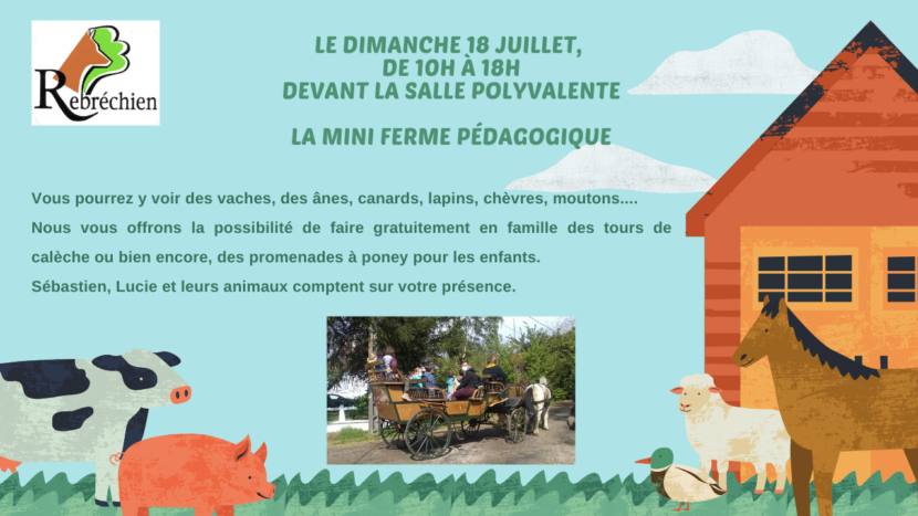 Ferme pédagogique – dimanche 18 juillet 2021