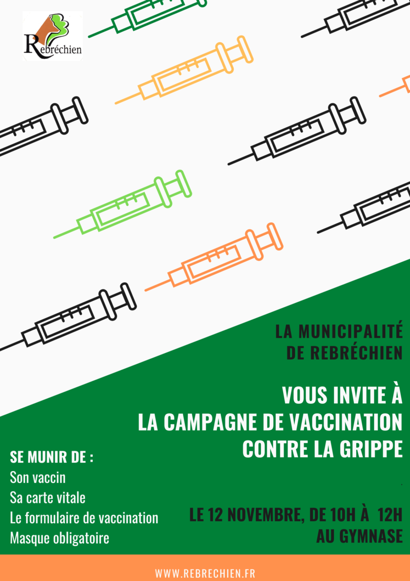 Vaccination contre la grippe samedi 12 novembre