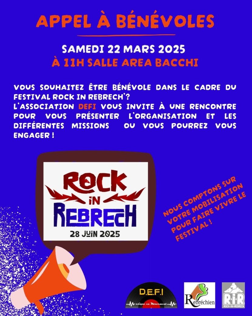 Appel à Bénévoles Rock in Rebrech