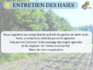 Entretien des haies sur parcelles agricoles