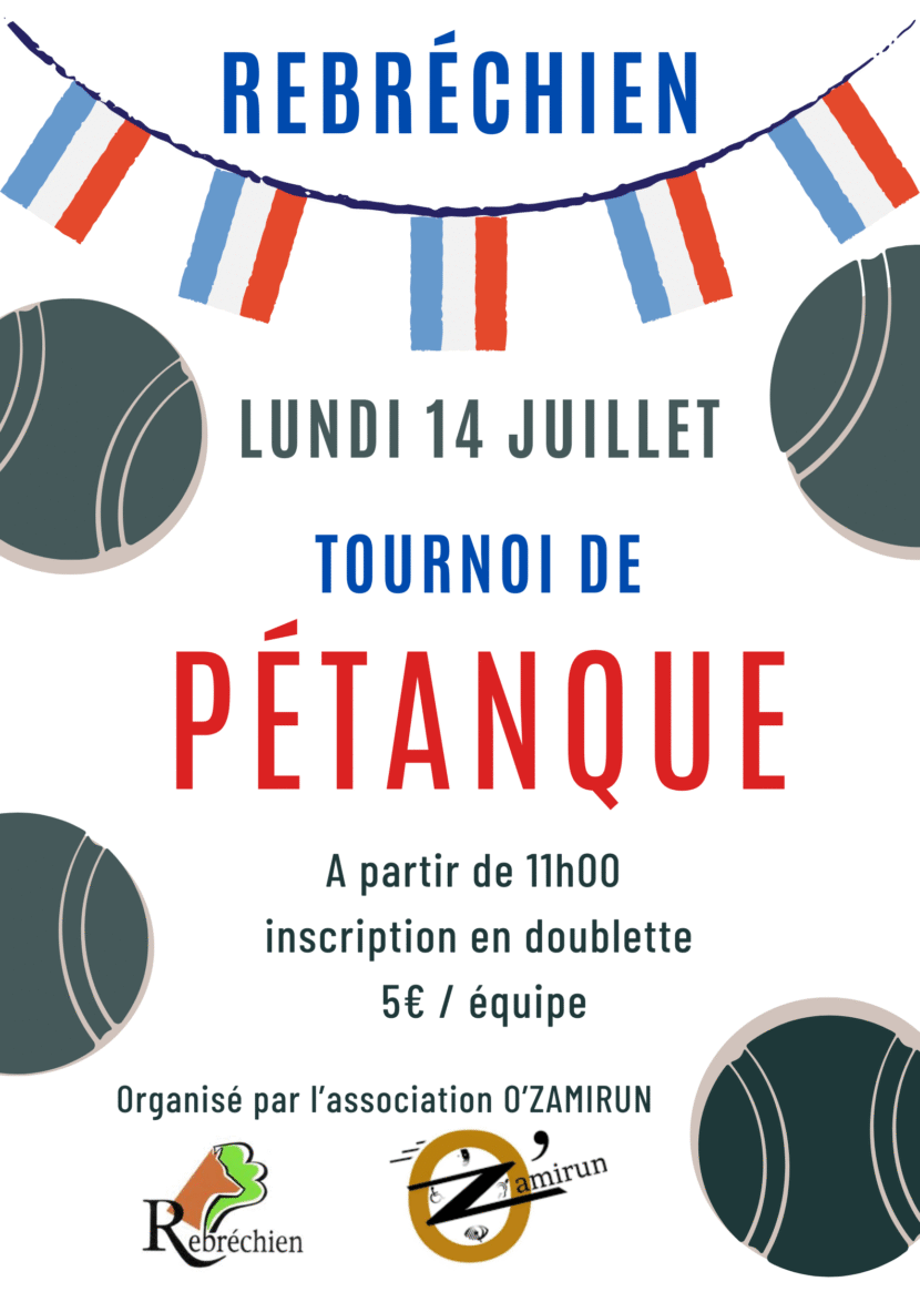 14 JUILLET : TOURNOI DE PÉTANQUE