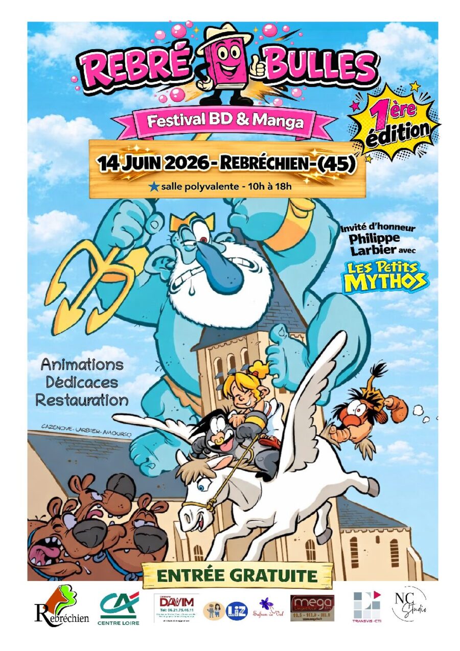 14 JUIN : GRAND FESTIVAL DE BD & MANGA REBRÉ&rsquo;BULLES
