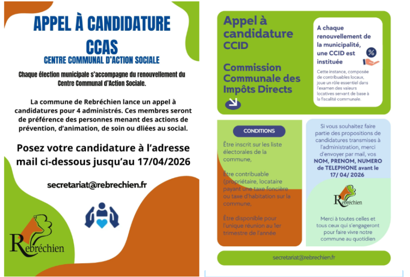 Appels à candidatures ccas et ccid