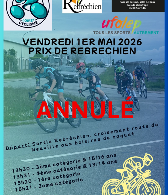 1ER MAI : CYCLYSME – PRIX DE REBRÉCHIEN
