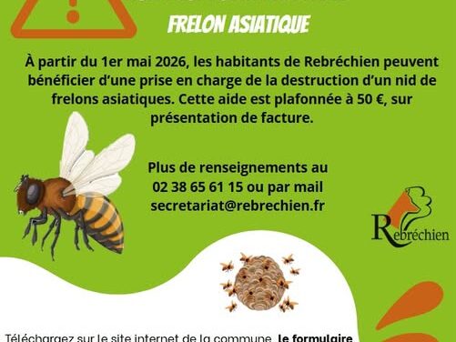 PARTICIPATION DE LA COMMUNE POUR LA DESTRUCTION DES NIDS DE FRELONS ASIATIQUE