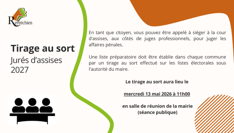 TIRAGE AU SORT JURÉS D&rsquo;ASSISES 2027