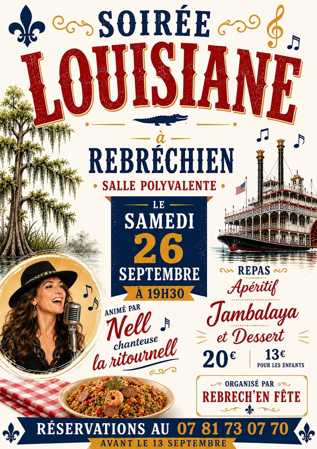 26 sept : Soirée Louisiane organisée par Rebrech&rsquo;en fête