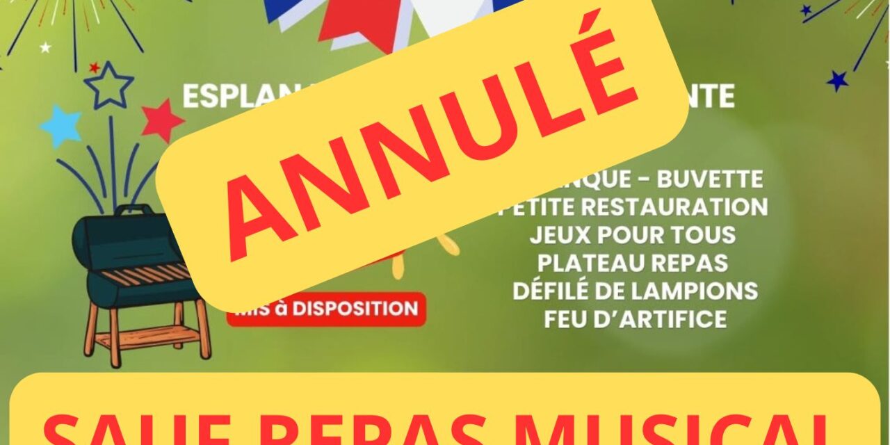 Annulation des festivités du 14 juillet 2026
