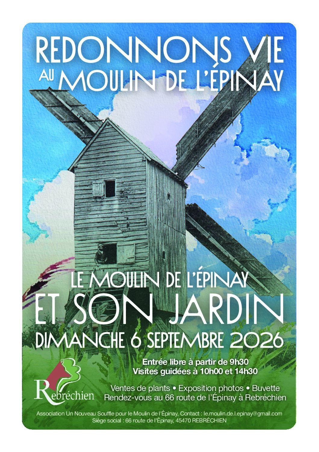 06 septembre : Journée portes ouvertes moulin de l&rsquo;épinay