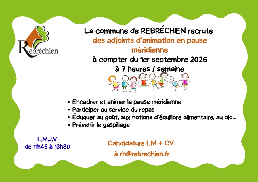 recrutement adjoints animation