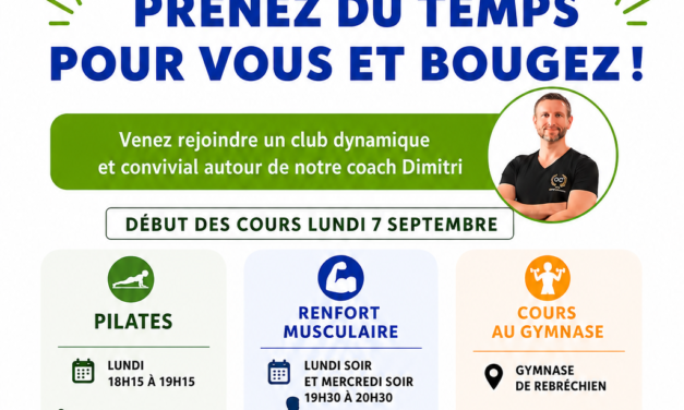 7 sept : début cours section gym de Rebréchien