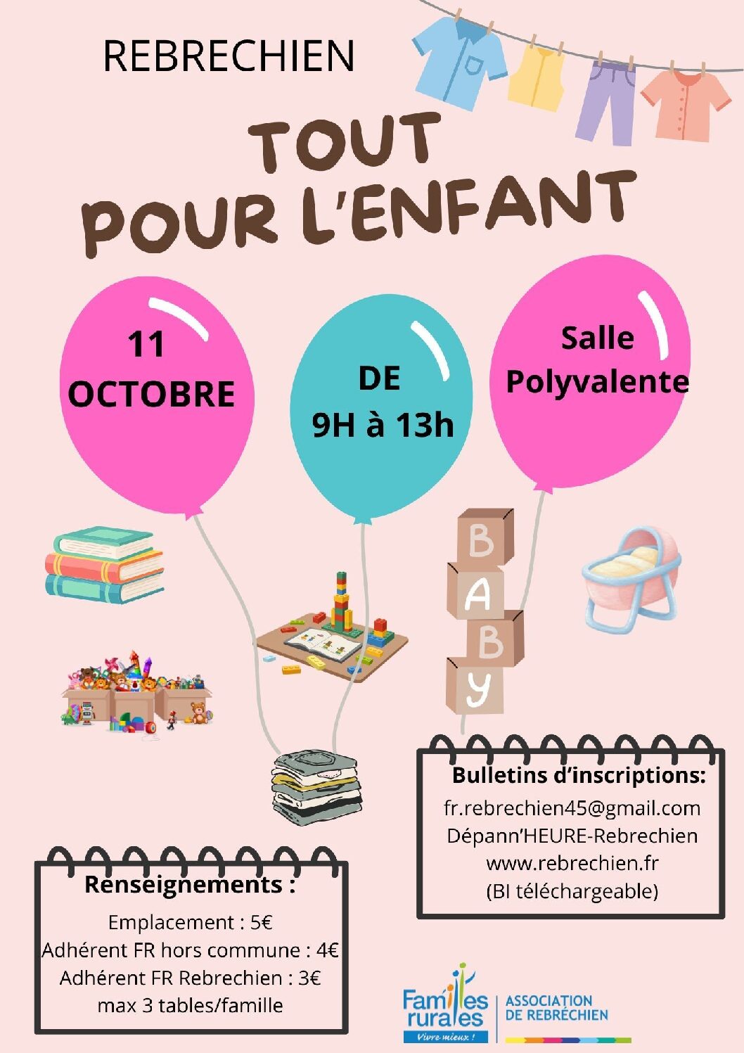 11 OCT : TOUT POUR L&rsquo;ENFANT