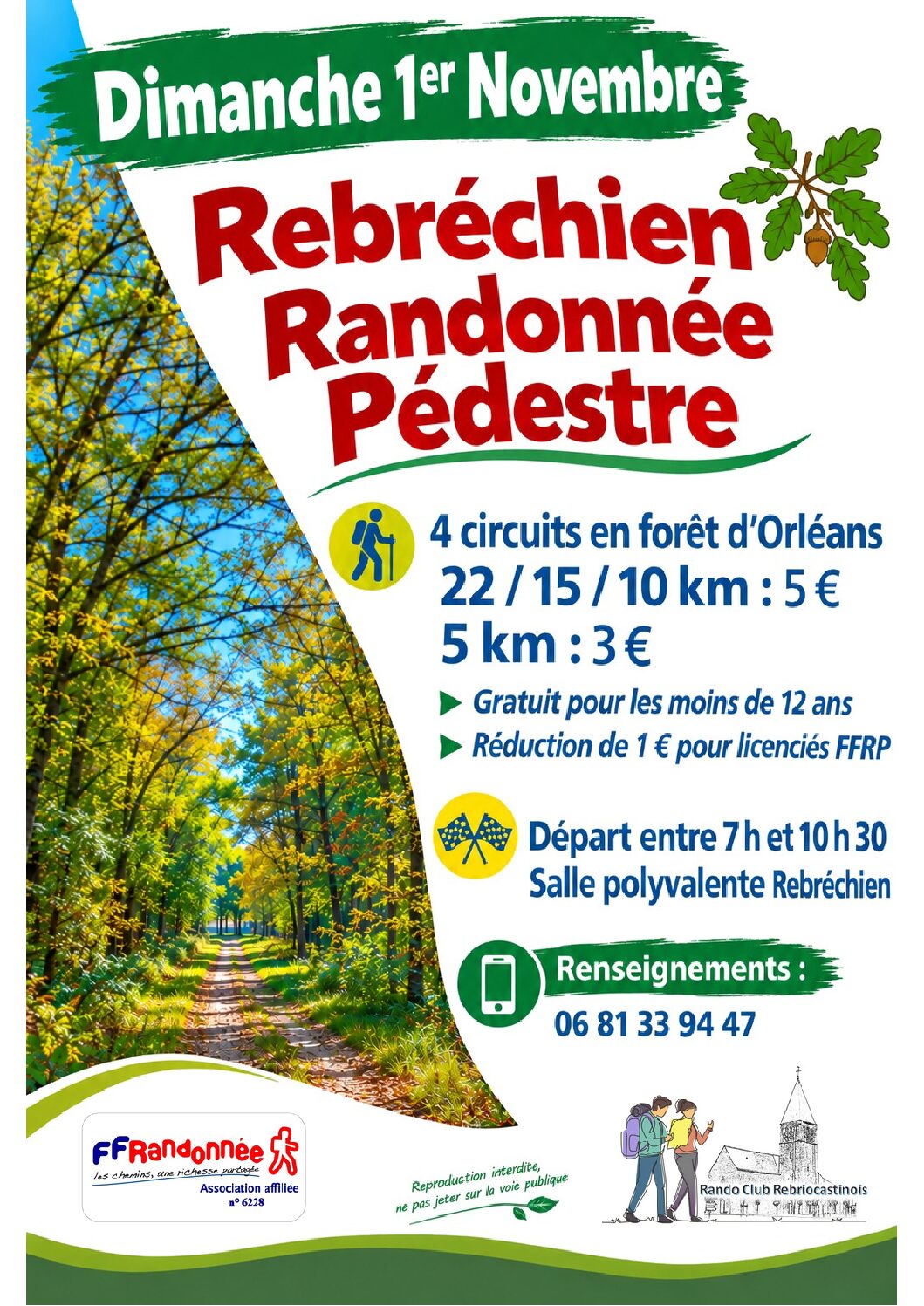1er nov : Randonnée pédestre