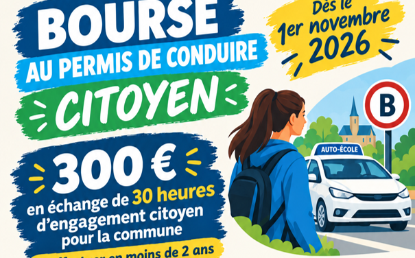 1er nov : Bourse au permis de conduire citoyen