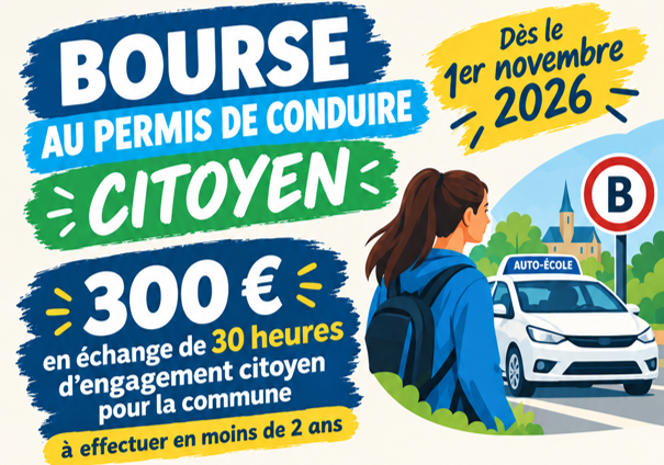 1er nov : Bourse au permis de conduire citoyen